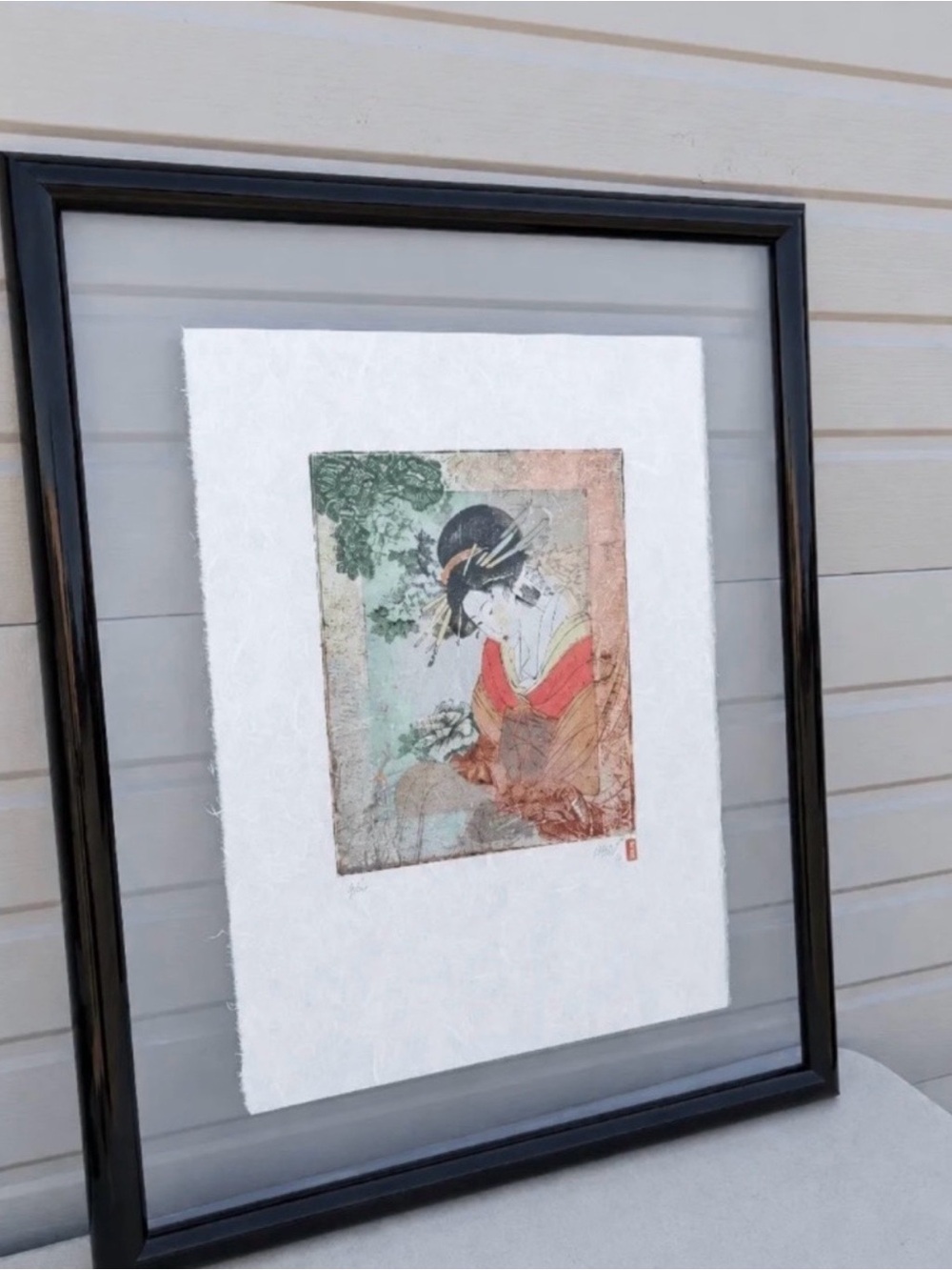 Original Signed and Numbered Mikulas Karvjanksy Woodblock Print Japanese Art